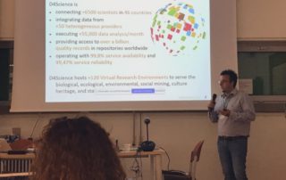 Picture 3. Massimiliano Assante introduces the main features of the DESIRA Virtual Research Environment